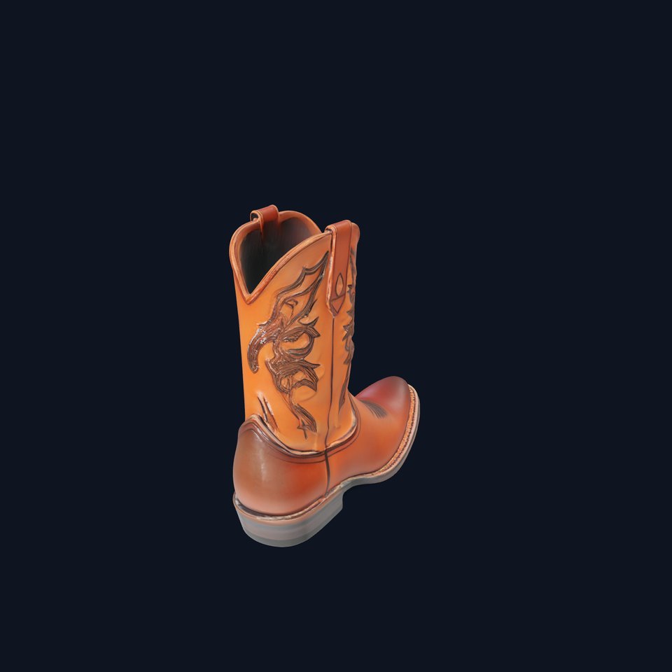Western Cowboy Boot Detailed Model Pack